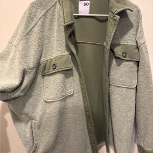 SO Olive Green Fleece Jacket